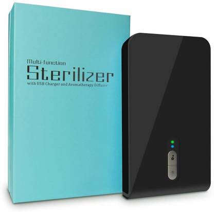 Mobitizer Mobile Sanitizer Portable UV Light Cell Phone Sterilizer Aromatherapy Function with Charging for iPhone Android Smart Phone (Black) UV Sterilization Box