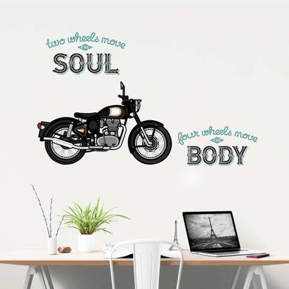 Customscart RE Bike Two Wheeler Quotes Wall Stickers