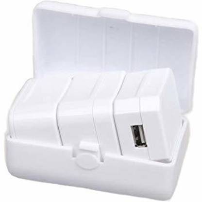 FosCadit International World Travel Fold Adaptor Wall Charger All-in-one Universal Plug Universal Travel Folding Adaptor with Travel Case Worldwide Adaptor