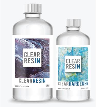 क्लियर रेजिन Clear Epoxy/Resin and Hardener (1.5KG Pack)