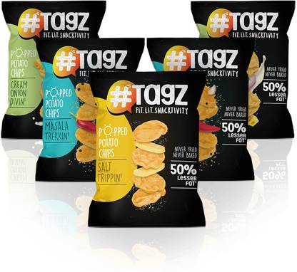 tagz Popped Potato Chips - Combo 1 (Pack of 5) Chips