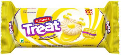 BRITANNIA Treat Pineapple 75g Cream Filled Biscuit