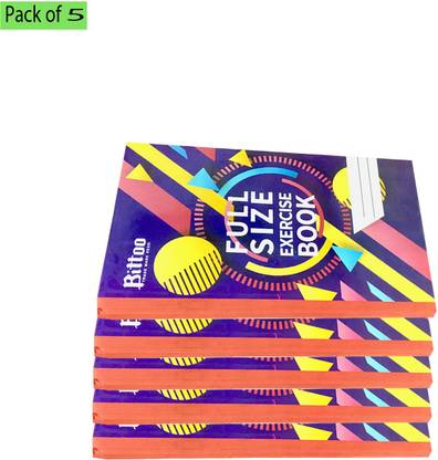 Bittoo Full Size Exercise Book Bound/Hard Cover, Size- 175mm x 282mm, 576 Pages, Pack of 3 (3329) Regular Notebook 576 Pages