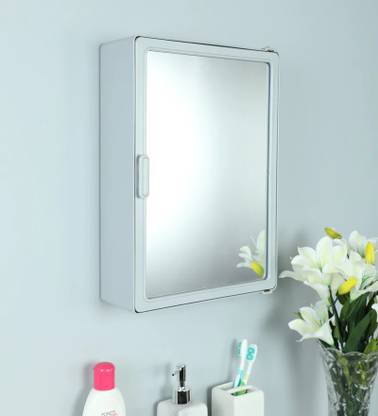 Delightful Decor 12x16 Grey Big size bathroom cabinet Plastic Wall Shelf Plastic Wall Shelf
