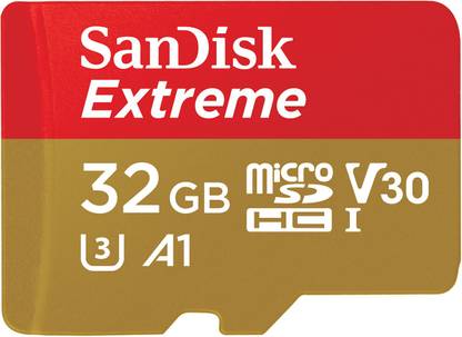 SanDisk SDSQXAF-032G-GN6MN Extreme 32 GB MicroSDHC UHS Class 3 100 Mbps  Memory Card Compatible with Camera, Tablet, Mobile