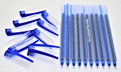 Swarnalekha True Lines Use & Throw Ballpoint Pen Direct Fill Blue ink Throw Away Xtra Write DF Ball Pens Set (Pack of 50) Ball Pen