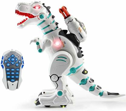 TradVision Robot Dinosaur Intelligent Remote Control Walking Dinosaur Toy Interactive Educational Dancing Singing Missiles Launching Water Mist Spraying Story Telling Learning Dino Robot T-Rex