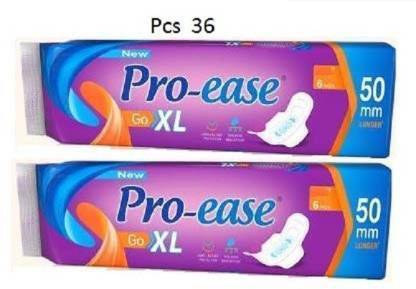 Pro-ease Go Long (6+6+6+6+6+6= 36 Pcs Sanitary Pad 36 (Pack of 6) Sanitary Pad 36 Pcs Sanitary Pad (Pack of 6) Sanitary Pad