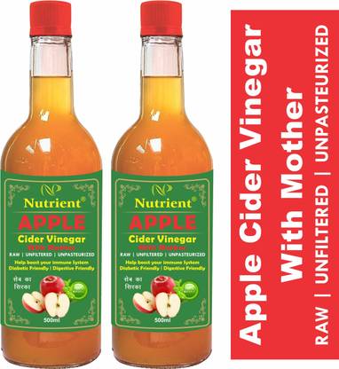 Nutrient Apple Cider Vinegar with Mother RAW UNFILTERED UNPASTEURIZED 1000ml Vinegar
