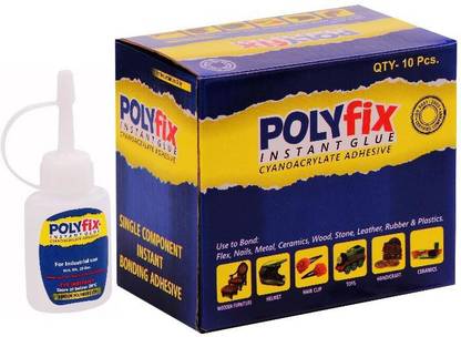 POLYFIX Instant Glue for UPVC Door and Windows 15gm ( Pack of 10pc ) Adhesive