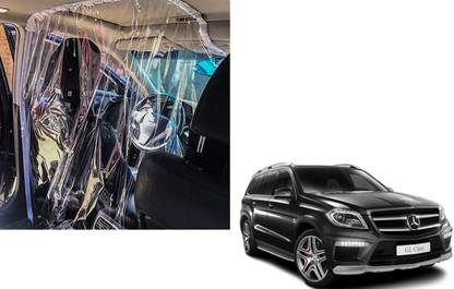 AUTO PEARL High Quality Isolation Curtain & Protective Transparent PVC Car Safe Protector Driver Side Divider Film -GL-Class-Benz GL Car Curtain