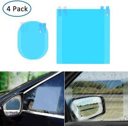 Car Rearview Mirror Film（4PCS） 100mm145mm Oval Car Rearview Mirror Film Anti-Glare,Anti-Scratch,Rainproof 
