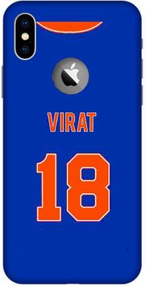 FULLYIDEA Back Cover for Apple iPhone XS Logo, VIRAT KOHLI JERSEY