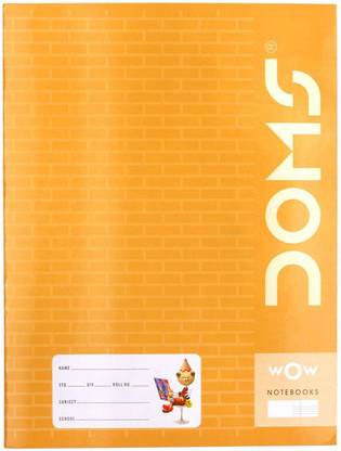DOMS Single Line Exercise Notebook Pack of 6 Regular Notebook Single line 172 Pages
