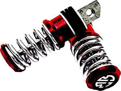 AMB Spring Style red Metal Motorcycle Footrest / Footpeg foot-rest-Red-1pair for Bike And Bullet and Scooty Foot Rest (Red) Two Wheeler Stand Pad