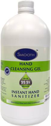 smooth 70% Alcohol based Instant Hand Cleansing Gel - 1 Litre Hand Sanitizer Bottle