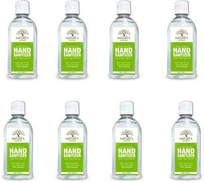 Nature's Karma Natures karma tea tree hand sanitizer 100 ml pack of 8 Hand Sanitizer Bottle