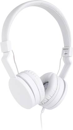 MINISO Foldable Headphone (White) Comfortable Rotatable Headphone Wired