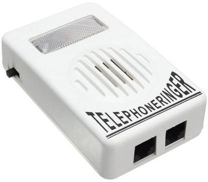HARI ENTERPRISE Socket Loud Telephone Ring Speaker Ringtone Amplifier 95db Volume Enhancer with Strobe Light for Landline Telephone Corded Landline Phone