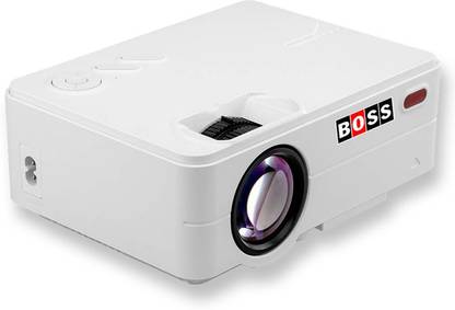 BOSS S12 Latest Year 2021 FHD 3D Projector | 3100 Lumens upto 200'' Display with Native 1920X1080P (FHD) Resolution | Keystone Correction, HiFi Digital Speakers | 1 Year Warranty | (S12) (3000 lm / FULL HD / Remote Controller) Portable Projector With Free 84 INCHES Portable Screen (3100 lm / Remote Controller) Portable Projector