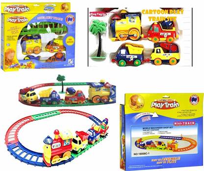 TradVision Cartoon series Pay Train Toy | Easy Assemble! Easy Play! Toy For Kids