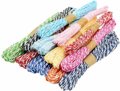 Delush Paper Thread for Art and Craft Pack of 12