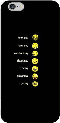 FULLYIDEA Back Cover for Apple iPhone 6 Plus, EMOJIS WEEKDAYS