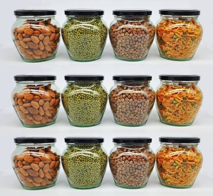 PRAKNAH Glass Grocery Container  - 350 ml