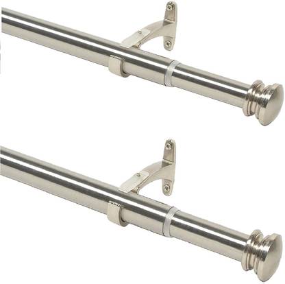 Deco Window Silver Curtain Rods Metal
