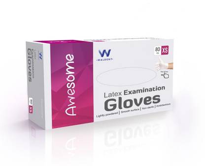 Waldent Size Extra Small Latex Examination Gloves