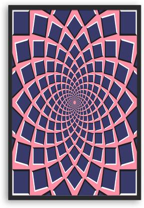 SantoshProcess optical illusion 3d Wall art frame Digital Reprint 18 inch x 12 inch Painting