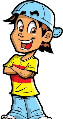 poster of animated cartoon for kids room and schools Paper Print