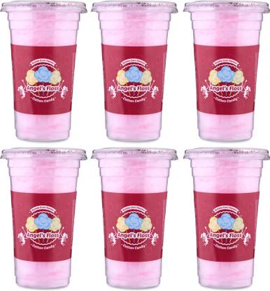 angelsfloss Cotton Candy's/Candy Floss - Bubble Gum Flavour - 30 Gms Each - Pack of 6 Units Bubble Gum Cotton Candy