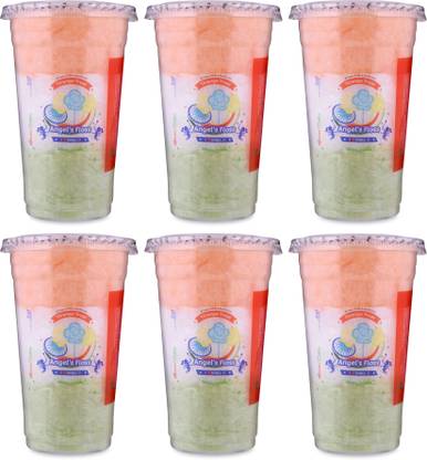 angelsfloss Angels Floss Cotton Candy's/Candy Floss - Tiranga Treat Flavour - 30 Gms Each - Pack of 6 Units Orange, Vanilla, Kaccha Aam Cotton Candy