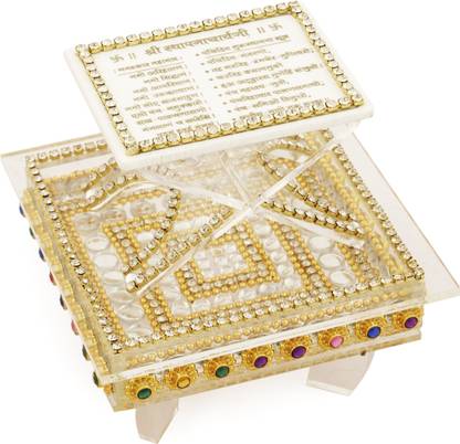 Arham Online Arham Online Acrylic Handicraft Chowki/Bajot Diamond Embroidery Fancy Sthapnaji Microfibre All Purpose Chowki