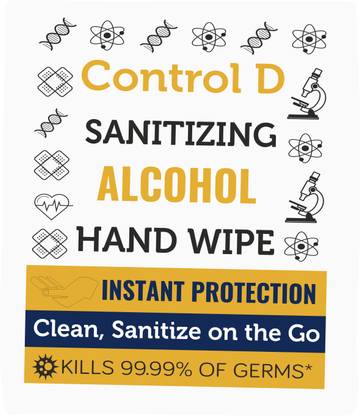 Control D 100 sanitizing Alcohol hand Wipes