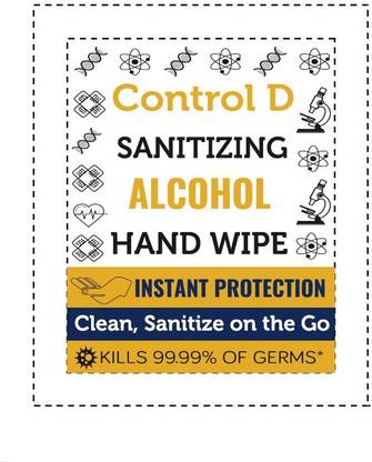 Control D 200 Disinfectant Alcohol Large Wet Wipes