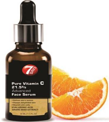 7 Days vitamin c serum for face fat burner & Vitamin C Serum with hyaluronic acid, Aloe Vera extract for face Anti Ageing, Brightening and Whitening Serum