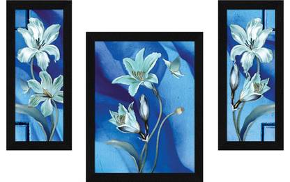 ArtX Flowers Abstract Wall Paintings For Home Decoratives Ink 22.5 inch x 13.5 inch Painting