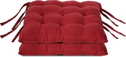 KUBER INDUSTRIES Microfibre Chair Pad Pack of 2 Solid