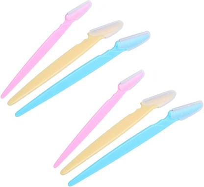 Uniqon (Set of 6 Pcs ) Eyebrow,Neck,Face,Upper Lips As Well As Unnecessary Hair Removal Elsewhere Shaping Trimmer Shaper Shaver Tools Disposable Razor, Men & Women