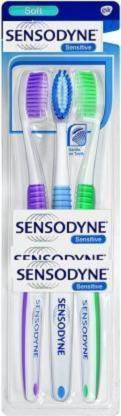 SENSODYNE Sensitive 3 Soft Toothbrush Soft Deep Clean Soft Toothbrush