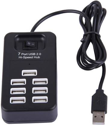 House Of Sensation P - 1602 Portable 7-port HUB USB 2.0 Converter Adapter - Black (Set of 1) P - 1602 Portable 7-port HUB USB 2.0 Converter Adapter - Black (Set of 1) USB Hub