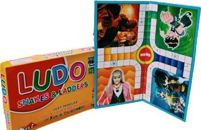 manvi Super Hero Print 2 in 1 Ludo Game Party & Fun Board Game