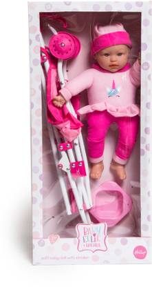 Hamleys Baby Ellie Soft Doll With Buggy