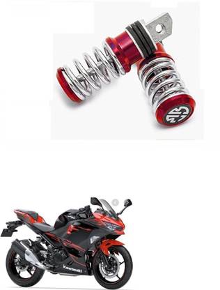 HashZet Spring Coiled Foot Rest Red For Kawasaki Ninja 250 Foot Rest