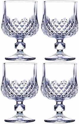 Friends Enterprise (Pack of 4) taj whisky Imported Whiskey / wine Glass - Ideal For Party glass Glass Set Whisky Glass