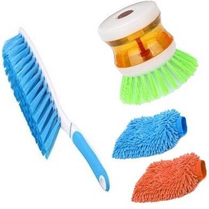 GTE Carpet cleaner Long Bristle Carpet Upholstery Cleaning Brush for Home Car Carpet Plastic, Microfibre Wet and Dry Brush