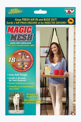 GLNRM Magic Mesh Hands Free Screen Net Door with Magnetic Fastening Hands Insect Net Insect Net