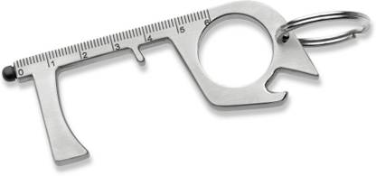 Frap New Design Touch Free Safety Key, Safety Key Chain, Touch Free Door Opener Tool Portable Anti Germ Elevator Button Assistant Safe Contact Less Keychain Key Chain Key Chain